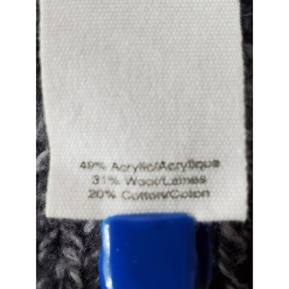 LUX Women's Gray & White Patterned Short Sleeve Collared Sweater Sz XS - Picture 9 of 10